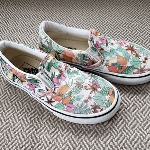 Floral slip-on Vans size 12.5